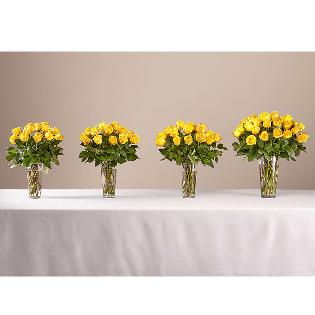 Long Stem Yellow Rose Bouquet – PETAL & VINE DESIGN INC, Portage IN
