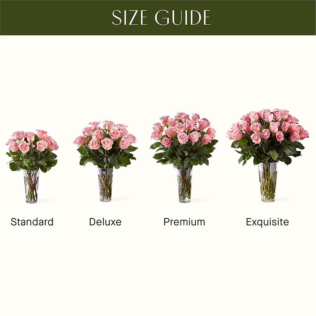 Long Stem Pink Rose Bouquet – PETAL & VINE DESIGN INC, Portage IN