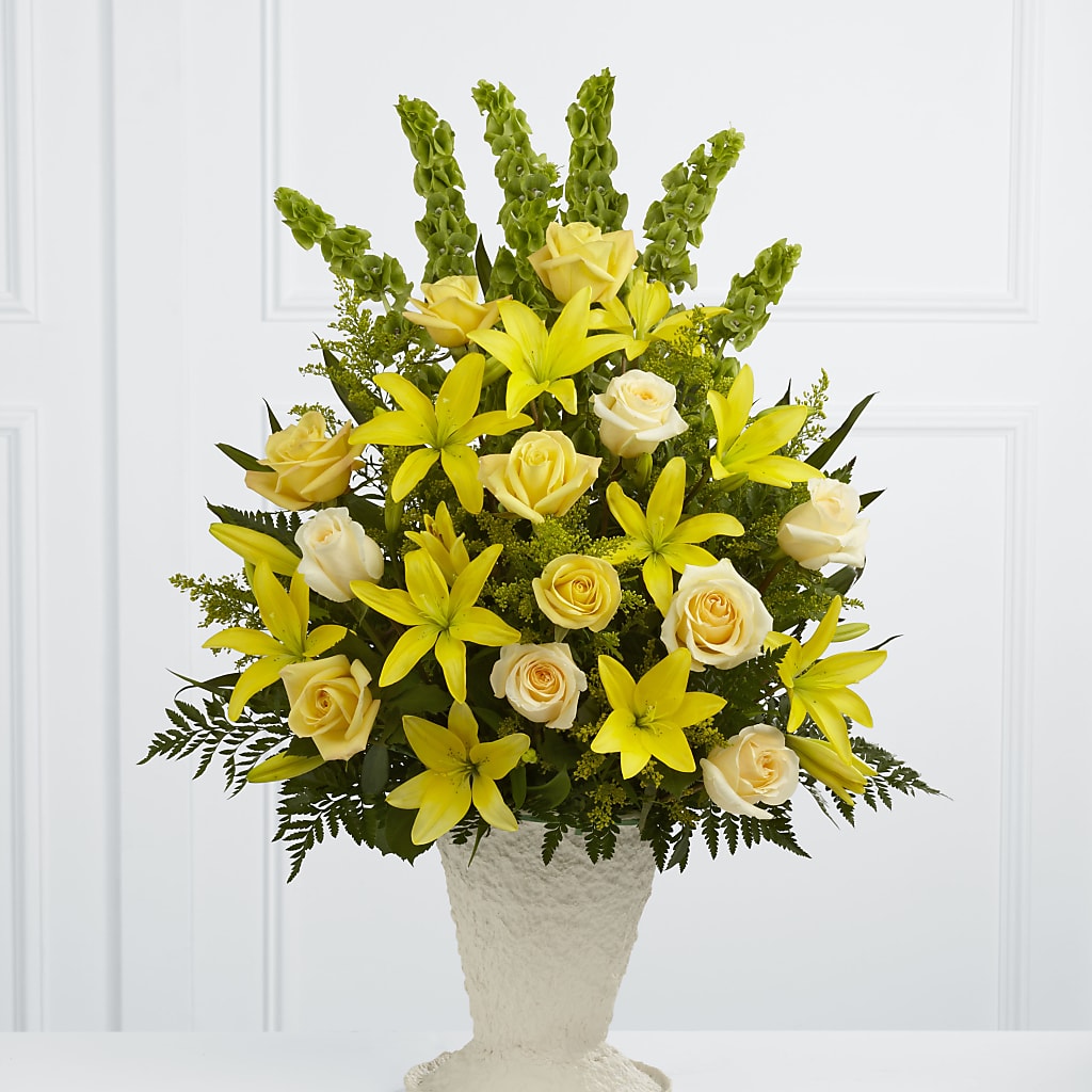 Golden Memories Arrangement – PETAL & VINE DESIGN INC, Portage IN