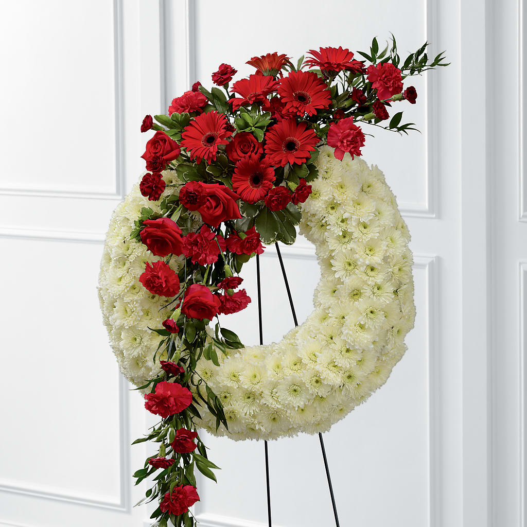 Graceful Tribute Wreath – PETAL & VINE DESIGN INC, Portage IN
