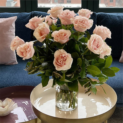 Long Stem Pink Rose Bouquet – PETAL & VINE DESIGN INC, Portage IN