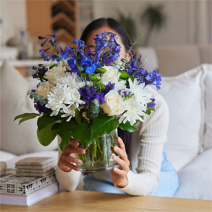 Cerulean Waves Bouquet – PETAL & VINE DESIGN INC, Portage IN