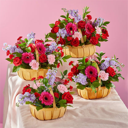 Pink Picnic Basket – PETAL & VINE DESIGN INC, Portage IN
