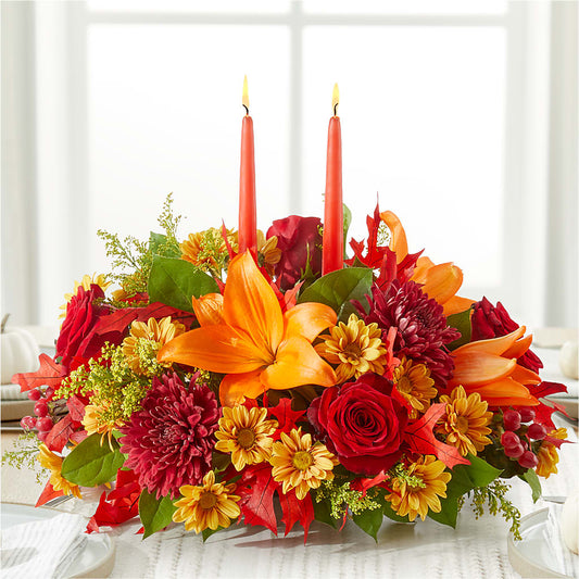 Autumn's Embrace Centerpiece – PETAL & VINE DESIGN INC, Portage IN